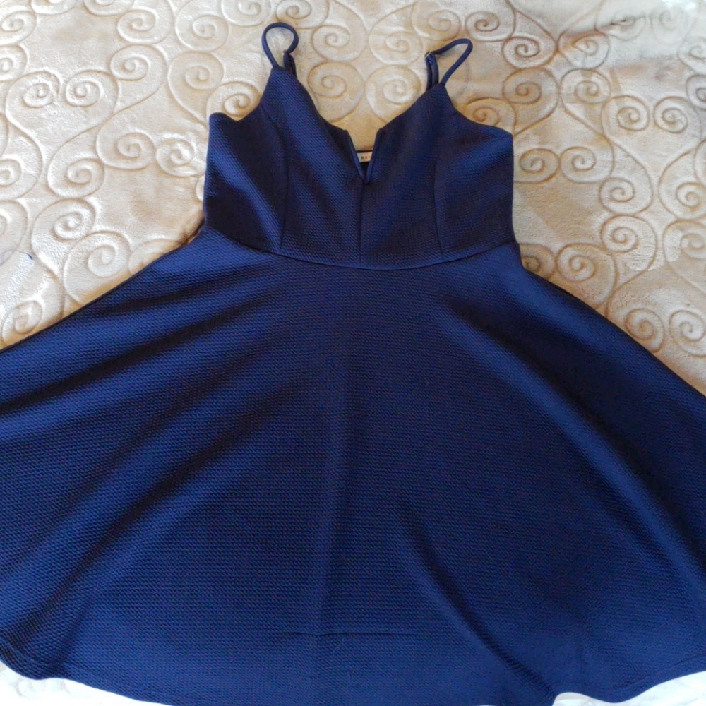Navy Blue Mini Dress